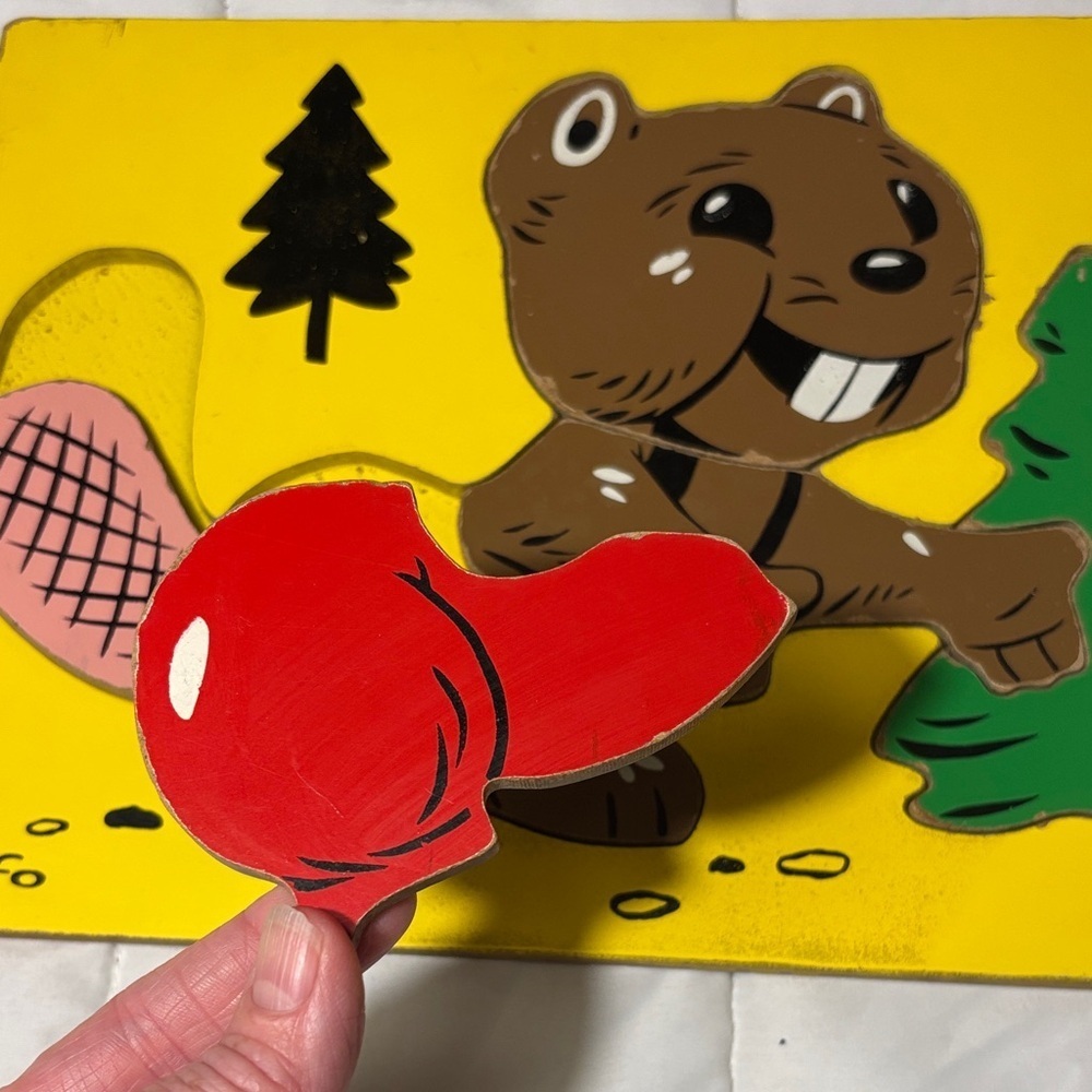 Vintage Sifo Happy Beaver 7 Piece Puzzle - Picture 3 of 7